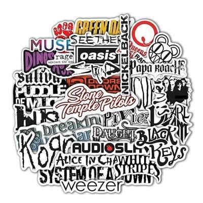 36Pcs Grunge Stickers, 90's Grunge Music, Rock Stickers, Rock Band Decals, Music Gifts for Men and Women