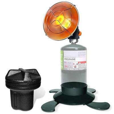 Portable Propane Heater Outdoor Camping Heater, 8500 BTU, Piezo Ignition, for Patio Tent Picnic Ice Fishing, With Cylinder Base Holder & Storage Case (Without Tank)