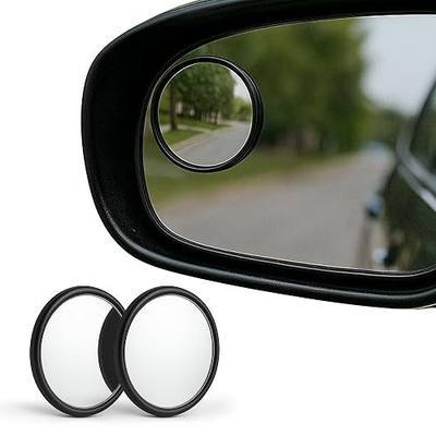 SteadMax 2 Pack Blind Spot Mirrors, HD Glass Wide Angle Convex Rearview Mirrors for Cars, Trucks, SUVs (2 Pack)