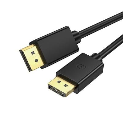 QCEs DisplayPort 1.4 Cable, 6.6ft 8K DP Cable, Display Port Cord for 8K@60Hz, 4K@144Hz, 2K@240Hz, HDR, 32.4Gbps Gold Plated Connectors for Computer Gaming Monitor, FreeSync/G-Sync, PC, Laptop, TV