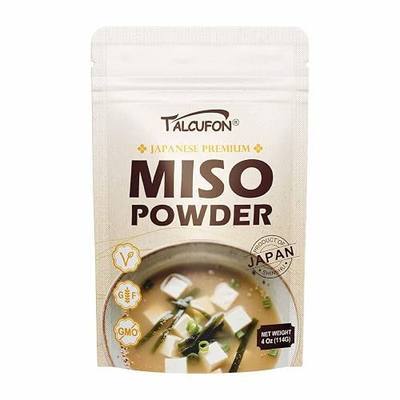 TALCUFON Miso Powder Japanese Freeze-Dried White Miso, Gluten-Free, Vegan, No Additives, Ready to Use for Ramen, Miso Soup, Simmered Dishes 4 oz (114g)