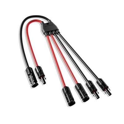 ECO-WORTHY Integrated Solar Connector 2-4 Y Branch Parallel PV Adapter Cable Wire Plug Tool Kit for Solar Panel(M/FF+F/MM)