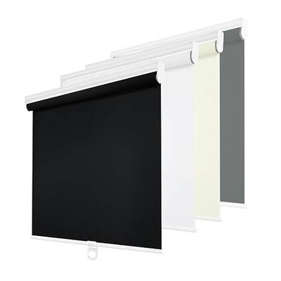 Changshade Blackout Roller Shades Cordless for Windows,100% Room Darkening Window Blinds for Bedroom,Thermal Insulated UV Protection,Easy Install Pull Down Shades for Home,34" w x 72" h,Black