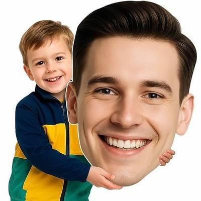 Big Head Cutout on a Stick 20-48 Inch, 1 Piece | Giant Head Cutout for Special Events