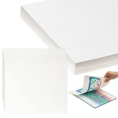 Marspark 100 Pcs Printmaking Paper, Printmaking Supplies, Artist Paper for Adults and Students Block Printing, Screen Gel Printing, White (5"x7")
