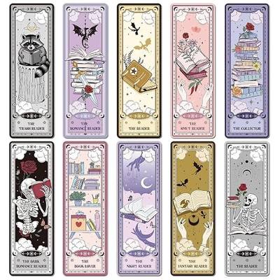 100 Pcs Tarot Bookmarks Dark Romance Book Marks for Book Lovers | Double-Sided Print, Sturdy & Waterproof Book Page Markers, Gifts for Classroom Rewards Students Teachers Bookish Reading
