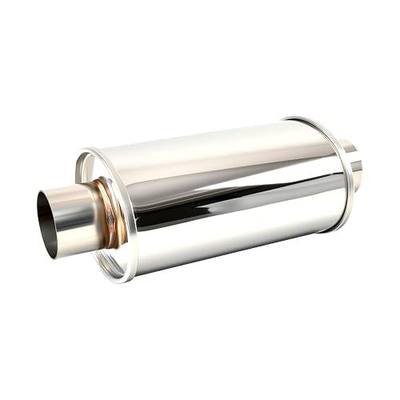 2.5'' Inch Ultra Quiet Resonator,2.5" Inlet 2.5" Outlet Exhaust Resonator,13.8" Overall Length Performance Muffler Resonator T304 Stainless Steel Universal Fitment