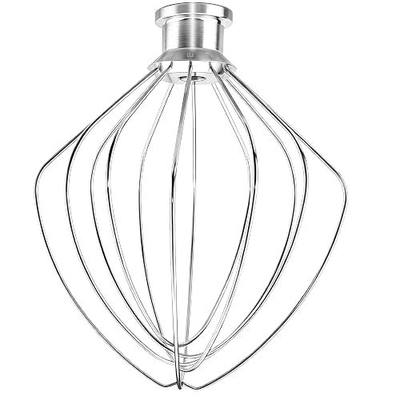 KN256WW 6 Wire Whip Attachment for KitchenAid 5 5.5 6 Quart Bowl Lift Stand Mixer, Dishwasher Safe, All Stainless Steel Balloon Whisk, 6 Wire whip for Kitchenaid KSM55,5KSM60, KP26/KP26/KL26