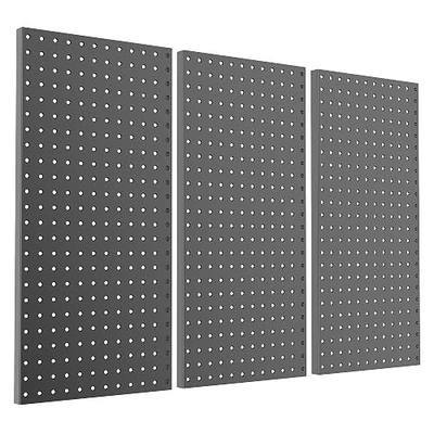 Pegboard Smith Metal Pegboard Panels 12" x 24", 3 Pack Black Wall Mounted Tool Organizer Boards, Heavy Duty Tool Storage Peg Board for Garage, Workbench, Office, Fits 1/4" Peg Hooks