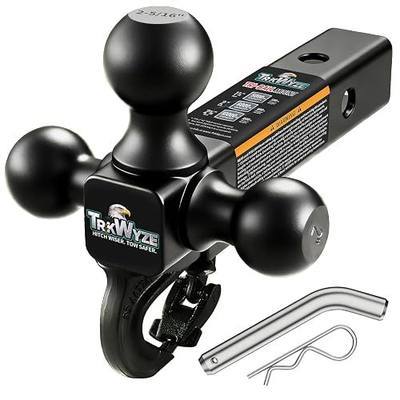 Tri-Ball Hitch 2" Receiver, Rust & Wear Resistant Black E-Coat