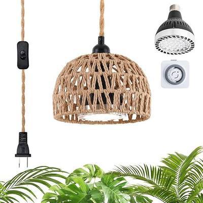 Hanging Grow Lights for Indoor Plants, Full Spectrum Plant Light, with Timer and 15FT Power Cord, 30W Pendant Plant Lights for Indoor Growing, Garden, Flowers, Greenhouse (4000k)