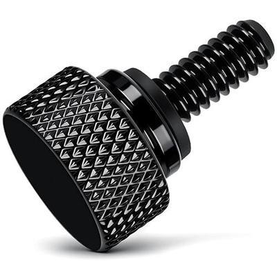 Black Stainless Seat Bolt Screw 1/4"-20 Thread Compatible with Harley Davidson 1996-2025, Aunseek