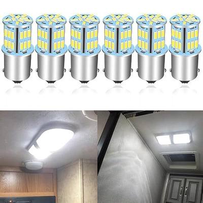 1156 1141 1003 7506 BA15S LED RV Bulbs Super Bright 4014 39-SMD White 6000K, RV Interior Light Replacement for 12 Volt Camper Trailer Boat Motorhome Marine Landscape, 6-Pack