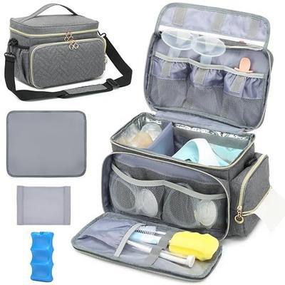 Breast Pump Bag Fit for Spectra S1/S2, Portable Pump Carrying Case | Pumping Bag with Ice Pack & Waterproof Mat for Work, Travel and Family Use