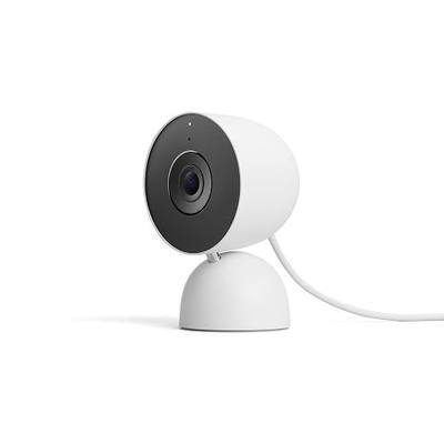 Google Nest Cam Indoor (Wired, 3rd Gen) - Security Camera - 2025 - Snow | 2K video, motion detection, color night vision, 2-way audio, works with Google Home and Gemini, intelligent alerts