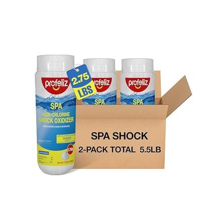PROFELIZ 5.5LBS (2 Pack) Non-Chlorine Spa Shock for Hot Tub, Spa and Pools, Chlorine-Free Shock Oxidizer Treatment, Quick Dissolving and Fast-Acting, Enhanced Oxidizing Shock Cleaner