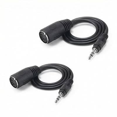 2 PCS Type-A MIDI to 3.5mm Adapter Cable, MIDI Female to TRS 3.5mm Male Breakout Cable for Keyboards, Synths & DAWs
