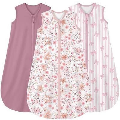 Yoofoss Baby Sleep Sack 6-12 Months Wearable Blanket for Babies 100% Organic Cotton 2-Way Zipper TOG 0.5 Toddler Sleeping Sack 3 Pack, Comfy Lightweight Sleep Sacks