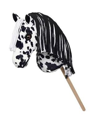LeMieux Hobby Horse Dakota - Black and White Appaloosa - Realistic Head - Perfect for Kids