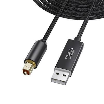 Cubilux USB A to TOSLINK Optical Audio Cable, Unidirectional USB Type A to SPDIF Digital Aux Cord, S/PDIF Transmitter for Computer/Laptop/PC(5.1 Surround Sound) and PS5/4(Stereo), NOT for TV, 6.6 FT