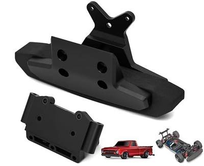 Assembled Front Foam Bumper Set Replacement Part for 1/10 Traxxas Drag Slash C10 Mustang RC Upgrade Parts Replace 9420 9419