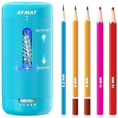 AFMAT Electric Pencil Sharpener, Fully Automatic Pencil Sharpener, Auto in & Out, Rechargeable Hands-Free Sharpeners for Jumbo & Colored Pencils (6.5-12mm), Portable for Home/Classroom/Office PSC2