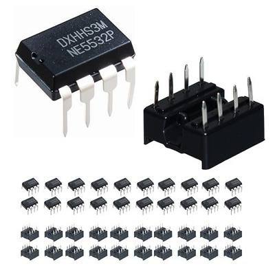 20pcs NE5532P Dual Low Noise Operational amplifiers DIP-8 IC Precision chip 38mA+20 DIP-8 Integrated Circuit sockets, DIY Electronic Experiment 40pcs