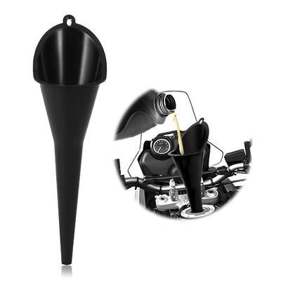 Oil Funnel, Multi-Purpose Plastic Long Neck Oil Funnel, Automotive Use Funnels for Filling Oils Lubricants Water Diesel, Kitchen Funnels for Filling Bottles Jars (Black)