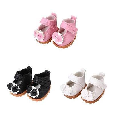 3 Pairs of Doll Shoes Suitable for 17cm Dolls, 3 Colors Suitable for Different Clothing Styles, 17cm Doll Accessories (Colors B)