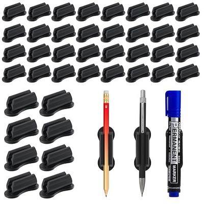 VZZNN Adhesive Pencil Holders for Desk, 40 PCS Silicone Pencil Holder for Desk,Marker Holder, Adhesive Pen Holder for Classroom Clipboard Attachment, for School Office Accessories,Teacher Supplies