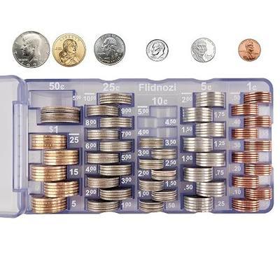 Coin Sorter Coin Counter Tray, 2pcs Mini Coin Holder for Car, Accurate & Easy to use, Coin Storage sort Loose Change Quick & Easy, Good Helper as the Coin Organizer Bank, Innovative & Durable