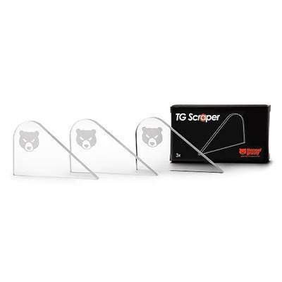 Thermal Grizzly TG Scraper (3‑Pack) Acrylic Precision Scraper for Delidding CPUs – Remove Solder Residue, Silicone Adhesive, Coarse Contaminants – Narrow Tip, Ergonomic Grip