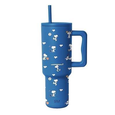 Simple Modern Peanuts 40 oz Tumbler with Handle and Straw Lid | Insulated Reusable Stainless Steel Water Bottle Travel Mug | Gifts for Women Men | Trek Collection | 40oz | Snoopy Sports