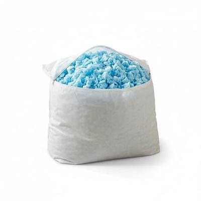 FoamTouch 10 LB Blue Shredded Memory Foam Filling, Soft Pillow Stuffing, Bean Bag, Couch Pillow Refill, Cushion, Stuffed Animals, Dog Bed, Crafts, and Many More DIY Projects