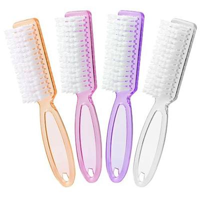 Nail Brush for Cleaning Fingernails, Larbois 4 Pack Deep Cleaning Fingernail Brush for Cleaning Nail Scrubber Brush Heavy Duty Foot Brush Handle Grip Nail Brushes for Toes and Fingernails
