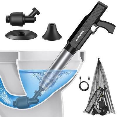 Electric Toilet Plunger for Bathroom, High-Pressure Air Plunger, Heavy-Duty Clog Remover for Toilets, Toilet Drain Unclogger (Ink Black)