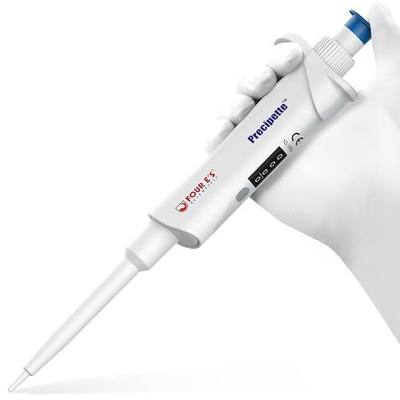 FOUR E'S SCIENTIFIC 10-100μL Pipette Pro, Single-Channel Pipettor | Variable Volume Micropipette, Test Certificate Included, 4-Digit Volume Display, Model LH0301005