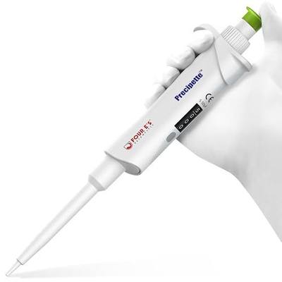 FOUR E'S SCIENTIFIC 5-50μL Pipette Pro, Single-Channel Pipettor | Variable Volume Micropipette, Test Certificate Included, 4-Digit Volume Display, Model LH0301004