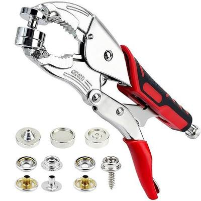 Heavy Duty Snap Fastener Tool, Snap Kit with 140 Pcs, Punching Capable, Magnetic Mold, Beginner-Friendly Snap Installation Tool, Boat Covers, Leather & Fabric Repair Installation