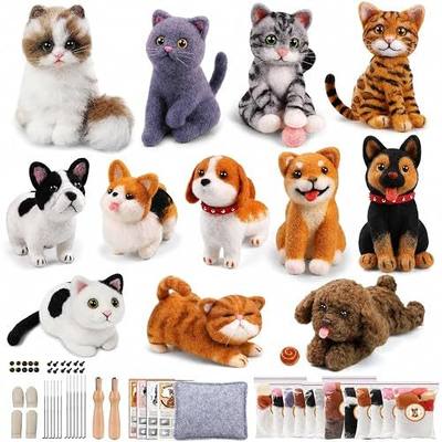 Mayboos 12 Pcs Needle Felting Kit, Felting Kits for Beginners Animal | Wool Felt Needle Felting Tools with Instruction for DIY Craft Animal Home Decoration