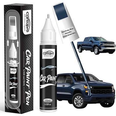Northsky Blue Metallic(GA0/WA619D) for Chevrolet Touch Up Paint Pen, 2 in 1 Car Scratch Remover with Pen Tip and Brush, Precise Color Match for Car Paint Scratch Repair, Quickly and Easily Fix Chips and Nicks