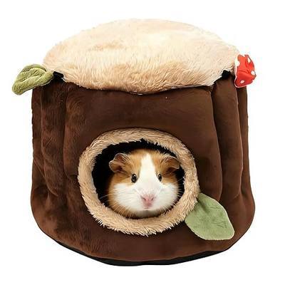LYART Guinea Pig Hamster Bedding or Hideout for Mouse Mice Rat Ferret Bunny Fluff Bedding Bed House Cage Accessories, Dwarf Rabbits Hedgehog Bearded Dragon Warm Bedding Winter Nest Cave, Washable(2.L)