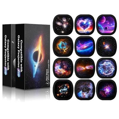 Galaxy Projector Disc - 12 Realistic Film Discs and Other Same Model Meteor and Galaxy Projector (SKE-TKQ01 & BL-DQY02 Pro) 5K Ultra HD Projector Slides - 12 Disc Set