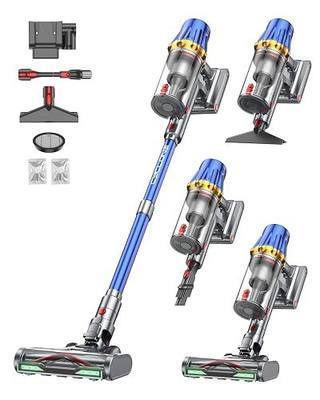 H9 Cordless Vacuum Cleaner, 700W 58kPa 90 Mins Runtime Stick Vacuum, Self-Standing Wireless Vac with 6 Green LEDs, Anti-Tangle Brush for Home, Pet Hair, Carpets & Hard Floor