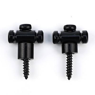 2 PCS Electric Guitar String Guide/Retainer Steel String Trees Compatible with Tele Telecaster Start St Electric Guitar Replacement Parts Black