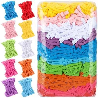 Kifmurase 1000 Pcs Refill Loops for 7 Inch Weaving Loom, 10 Colors Loom Loops for Potholder Making, Elastic Weaving Loop Craft Flexible Loom DIY Kit Craft Bands for Adults DIY Projects Gifts