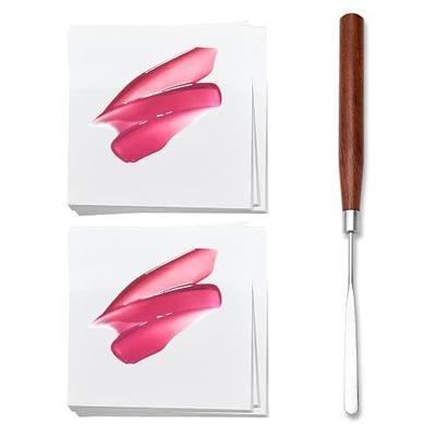 100 Sheets Disposable Nail Art Palette Paper - SHEERBLISS Nail Mixing Palette Waterproof Double Sided Nail Art Paper with 1pcs Stirring Rod for Gel Nail Polish and Makeup Nail Accessories Supplies