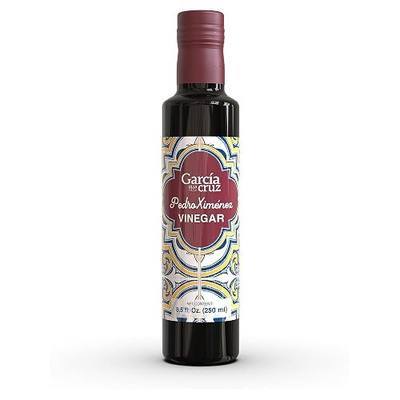 Pedro Ximénez White Wine Vinegar - Organic Gourmet Cooking Condiment, Spanish PX Vinegar, Semi-Sweet, Caramel Oak Flavor, Velvety Raisin Honey Notes, 250ml Bottle