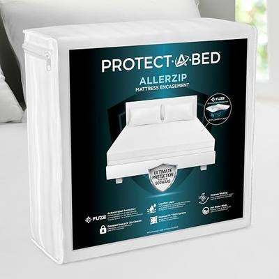 Protect-A-Bed AllerZip Zippered Mattress Encasement King, Bed Bug Proof and Dust Mite Proof Six-Sided Mattress Protector, 100% Waterproof Washable Cover, Fits 11"-18" Mattresses