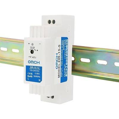 DR-15-12 DIN Rail Power Supply 15W 12V 1.25A Industrial | Features efficient cooling, comprehensive protection, and dependable performance for daily operation.